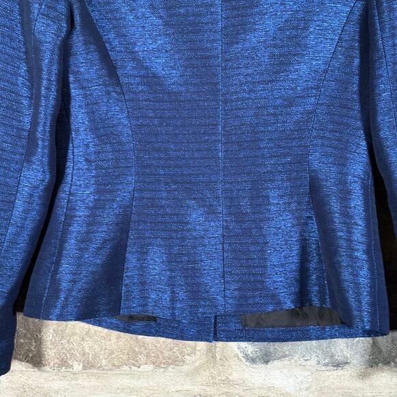 Jones Studio Separates Blue Blazer Woman's 4 Black Buttons Career Corpcore Party - Picture 8 of 13